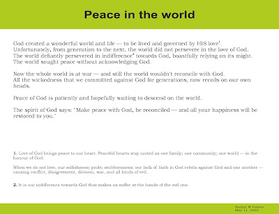 Peace in the world