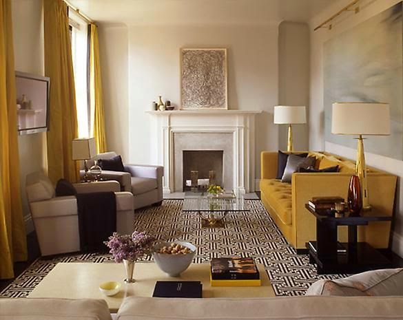 beige gray yellow living room