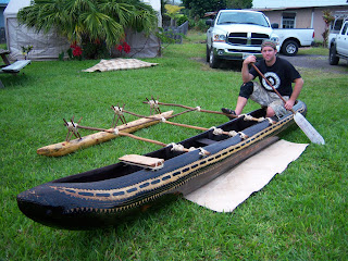 traditional outrigger, dugout canoe for sale: day one of