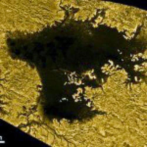 A Liquid Lake On Saturns Moon
