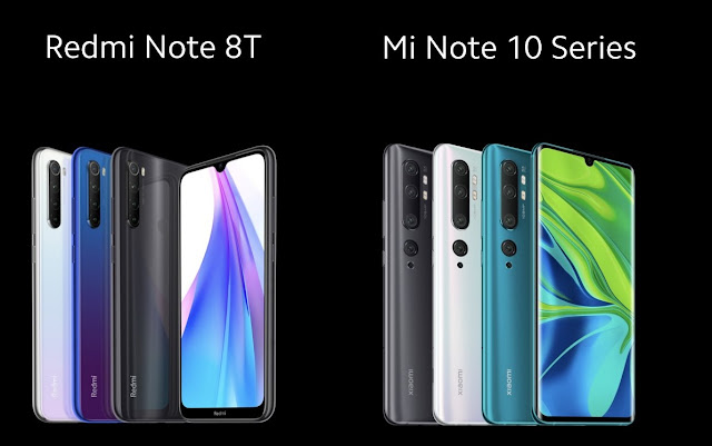 mi note 10,redmi note 8t