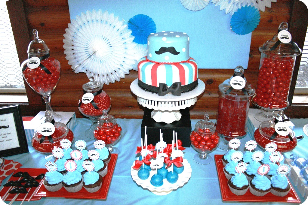 ... and Belle Celebrations: Little Man Baby Shower {Blue, Red and Black