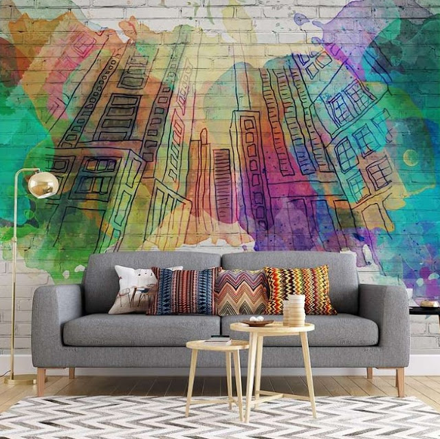Abstract Wall Mural Ideas