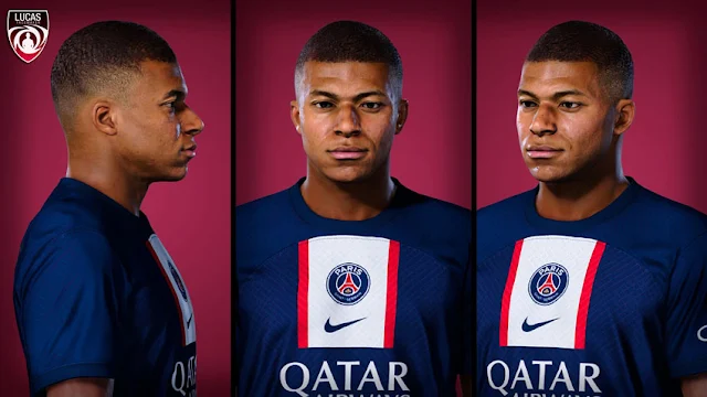 Kylian Mbappé Face 2022 For eFootball PES 2021