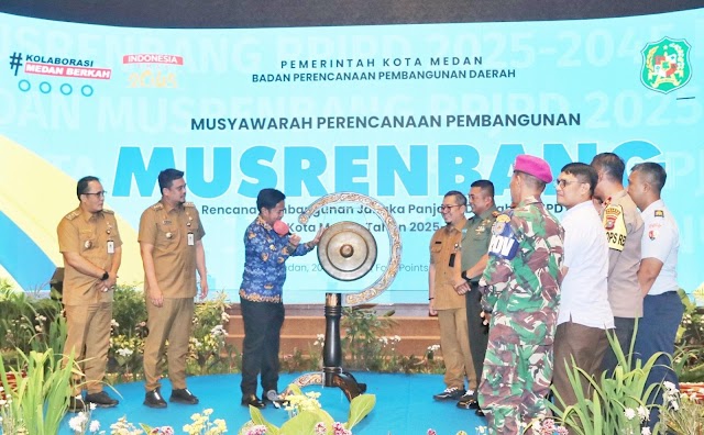 Pj Gubernur Sumut Buka Musrenbang RPJPD Medan 2025-2045 