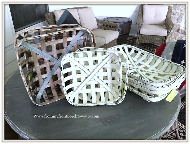 Hobby Lobby-Clearance-Tobacco Baskets-Farmhouse-Country-Home Decor-From My Front Porch To Yours
