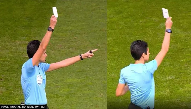 Referee makes history by showing first ever white card in Sporting v Benfica clash