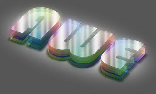 Colorful Plexi Text Effect using Photoshop tutorial