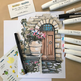 11-The-flowerpot-and-the-Entrance-Door-Ekaterina-Plastinina-Екатерина-Пластинина-Architectural-Drawings-www-designstack-co