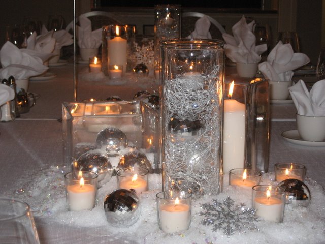 Compliment your winter wonderland theme with lighting design