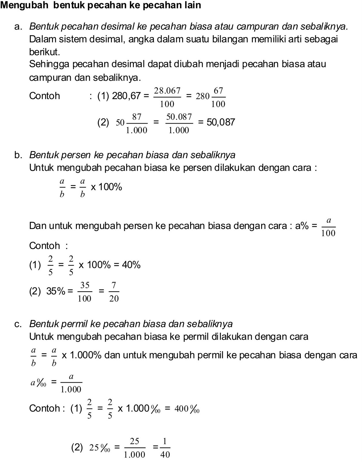 Operasi hitung pada pecahan 1