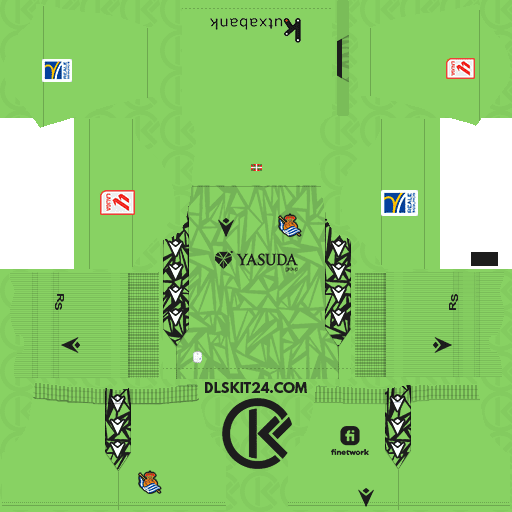Real Sociedad Kits 2023-2024 Macron - Dream League Soccer Kits 2024 (Goalkeeper Home)
