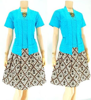 Rok-Blouse-Batik-Thalia motif batik solo biru