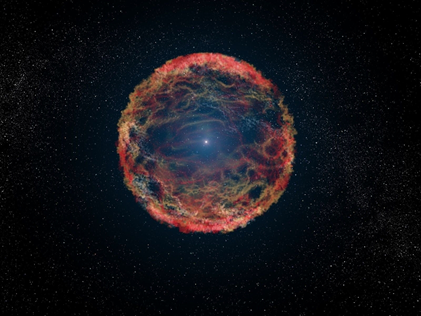 ilustração de uma supernova