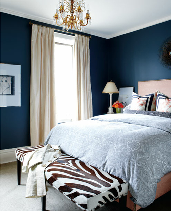 navy blue bedroom walls