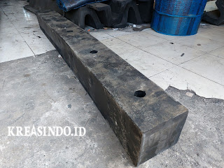 Rubber Loading Dock 20x20 panjang 200cm pesanan Bu Indah di Lampung Tengah