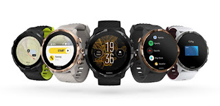 Five different colors of Suungo 7 Smartwatch in a row