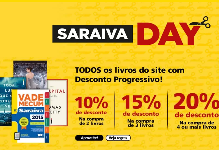 cupom de desconto, saraiva, saraiva day, promoção, oferta