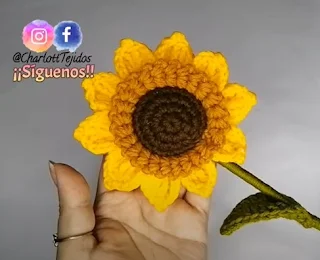 PATRON GRATIS GIRASOL AMIGURUMI 77007