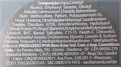 Composição da Máscara Climate Control Amend