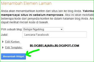 cara menambahkan dan memasang lencana profil facebook di blog