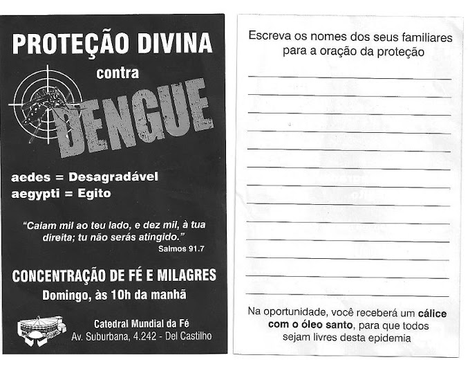 Proteção divina contra a dengue