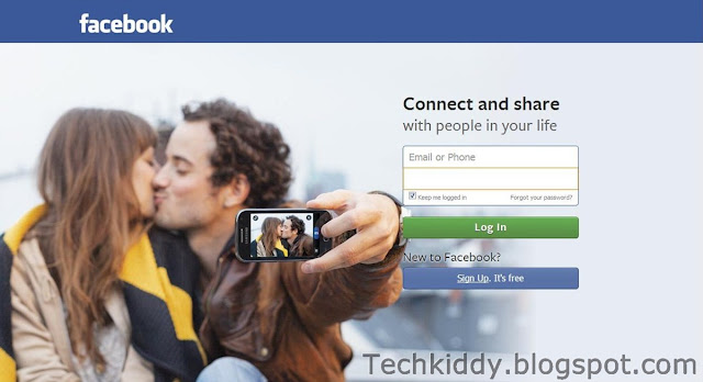 facebook new login page