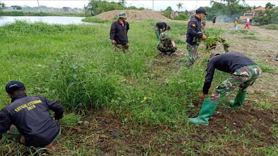 Normalisasi Bantaran Sungai, Satgas Sektor 21-6 Citepus Kumpulkan Sampah Sebanyak 150 Kg