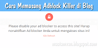 Cara Memasang Adblock Killer Di Blogger