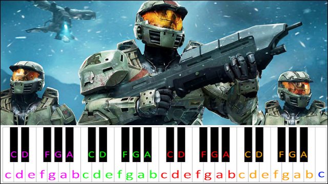 Halo Theme (Easy Version) Piano / Keyboard Easy Letter Notes for Beginners