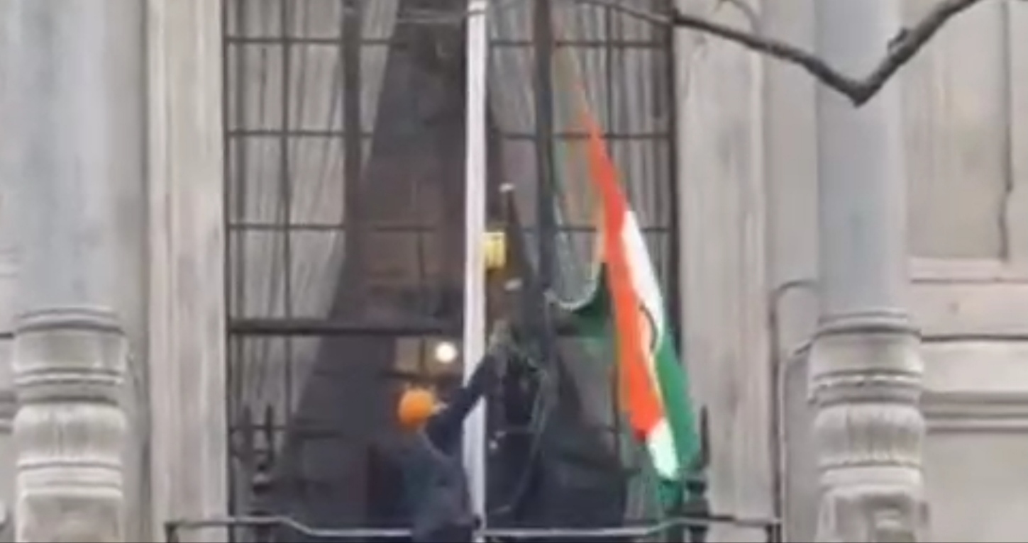 Kuki Zo The Anti Nationalist Community India Flag which was flying high can be seen taken down by KUKI ANTI NATIONALIST MOB