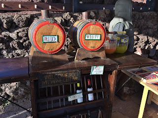 Barrels of Lacryma Christi, red & white wine at the top of Mount Vesuvius, Campania Italy