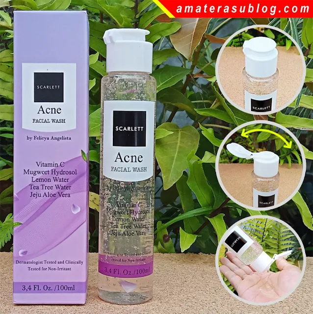 Review Face Care Acne Facial Wash dan Acne Essence Toner Scarlett Whitening