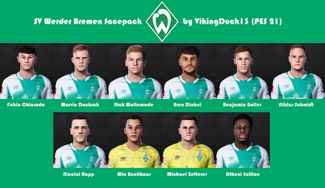 Werder Bremen Facepack For eFootball PES 2021