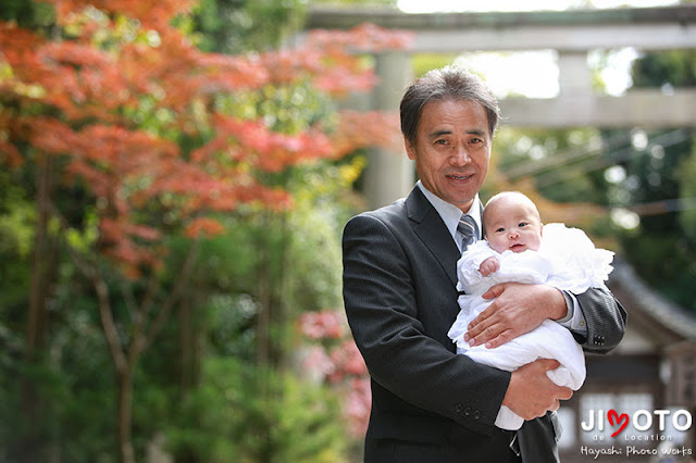 石清水八幡宮でのお宮参り出張撮影