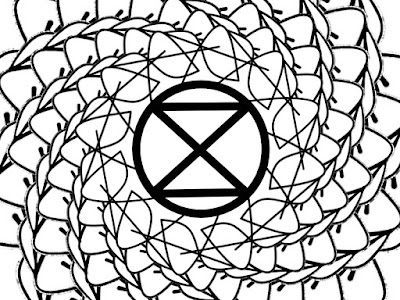 Free Coloring Book Art by gvan42 - Extinction Rebellion Swirl