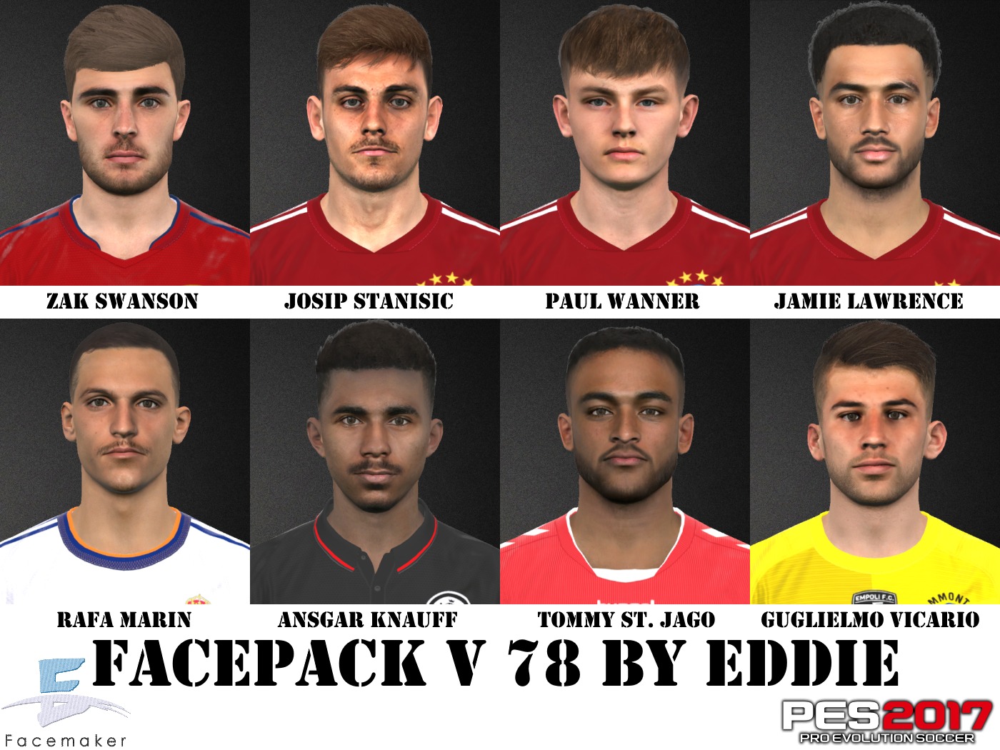 PES 2017 | New Facepack V78 Season 2022