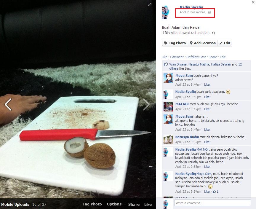 Nama Saya Nadia Buah Zuriat Punya Cerita