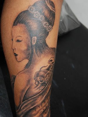 Sexy Hot Geisha Tattoos For Girls On Arm