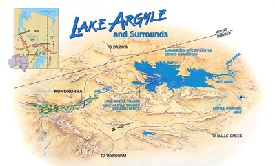 Lake Argyle and Surrounds Map