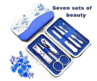 Nail Clipper Travel Set, 7 in 1 Stainless Steel Professional Nail Cutter Manicure Pedicure & Grooming Kits 