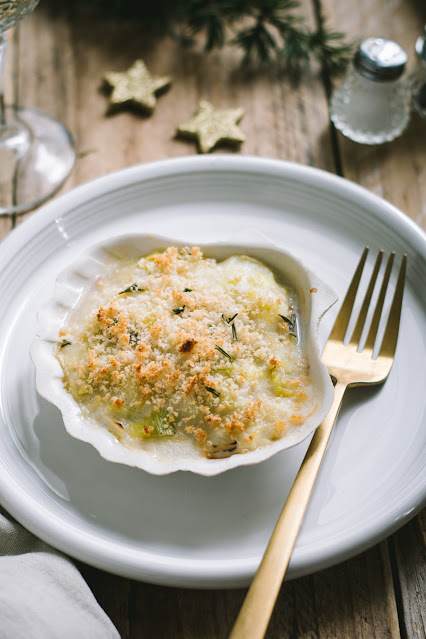 Coquilles Saint-Jacques gratinées