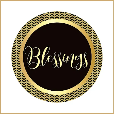 Blessings Greeting Cards Printable Sticker Labels - Gold Black Theme - 10 Free Modern Designs