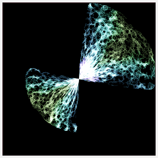 A creative coding artwork with the polar coordinate transformation.