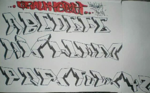 Graffiti alphabet letters a-z with my own style.