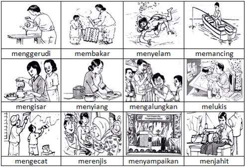 Koleksi Kata Kerja Bergambar