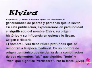 significado del nombre Elvira