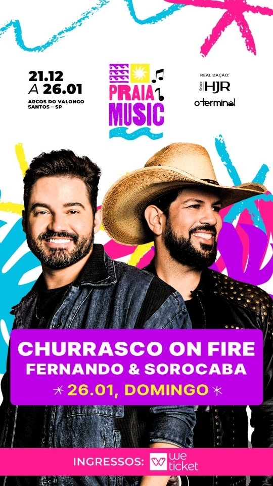 26/01/2025 Show de Fernando e Sorocaba em Santos [Arcos do Valongo]
