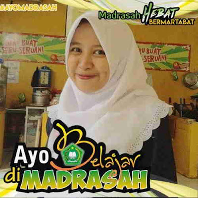 Satu lagi bingkai persembahan Blog  adalah bingkai foto profil facebook bertaj Bingkai Foto Profil Facebook Ayo Belajar di Madrasah