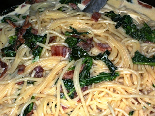 Pasta with Arugula and Pancetta